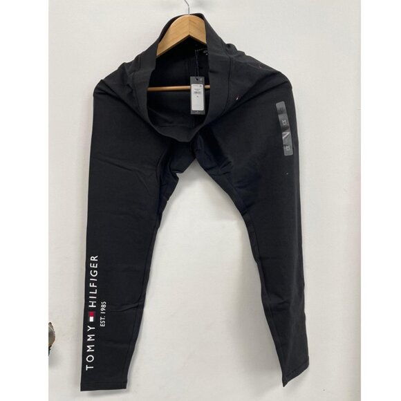 NWT - TOMMY HILFIGER Women's Slim Fit Logo Printed Leggings in Black - S… - Picture 4 of 10